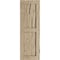 Ekena Millwork Rustic Two Equal Panel Flat Panel Hand Hewn Faux Wood Shutters (Per Pair), Primed Tan, 12"W x 34"H SHUFP12X34HHPR - alternate 16